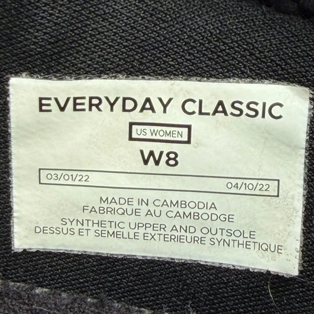 Vessi Everyday Classic Sneakers Women 8 Black Waterproof Knit Lightweight Casual